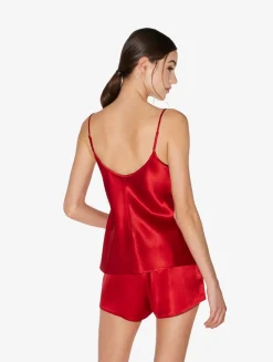 Silk Camisole In Garnet