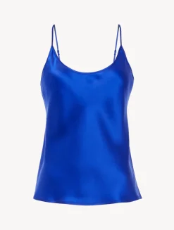 Silk Camisole Top In Electric Blue