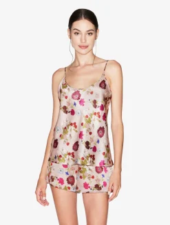 Silk Floral Print Camisole Top