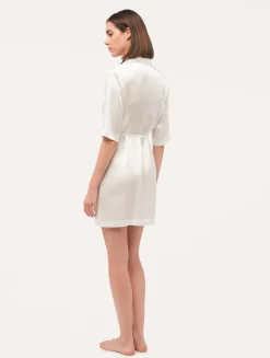 Silk Long Shirt In White