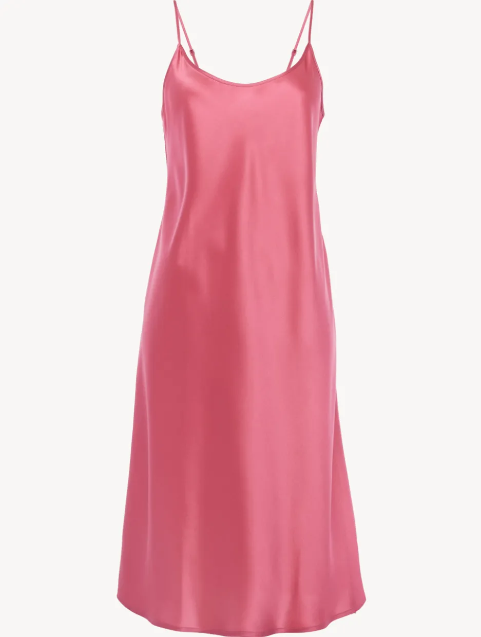 Silk Midi Nightdress In Wild Orchid