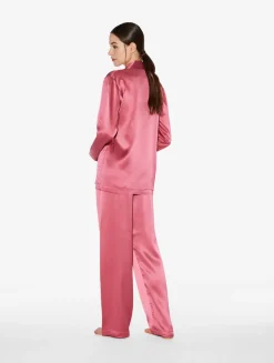 Silk Pajama Set In Wild Orchid