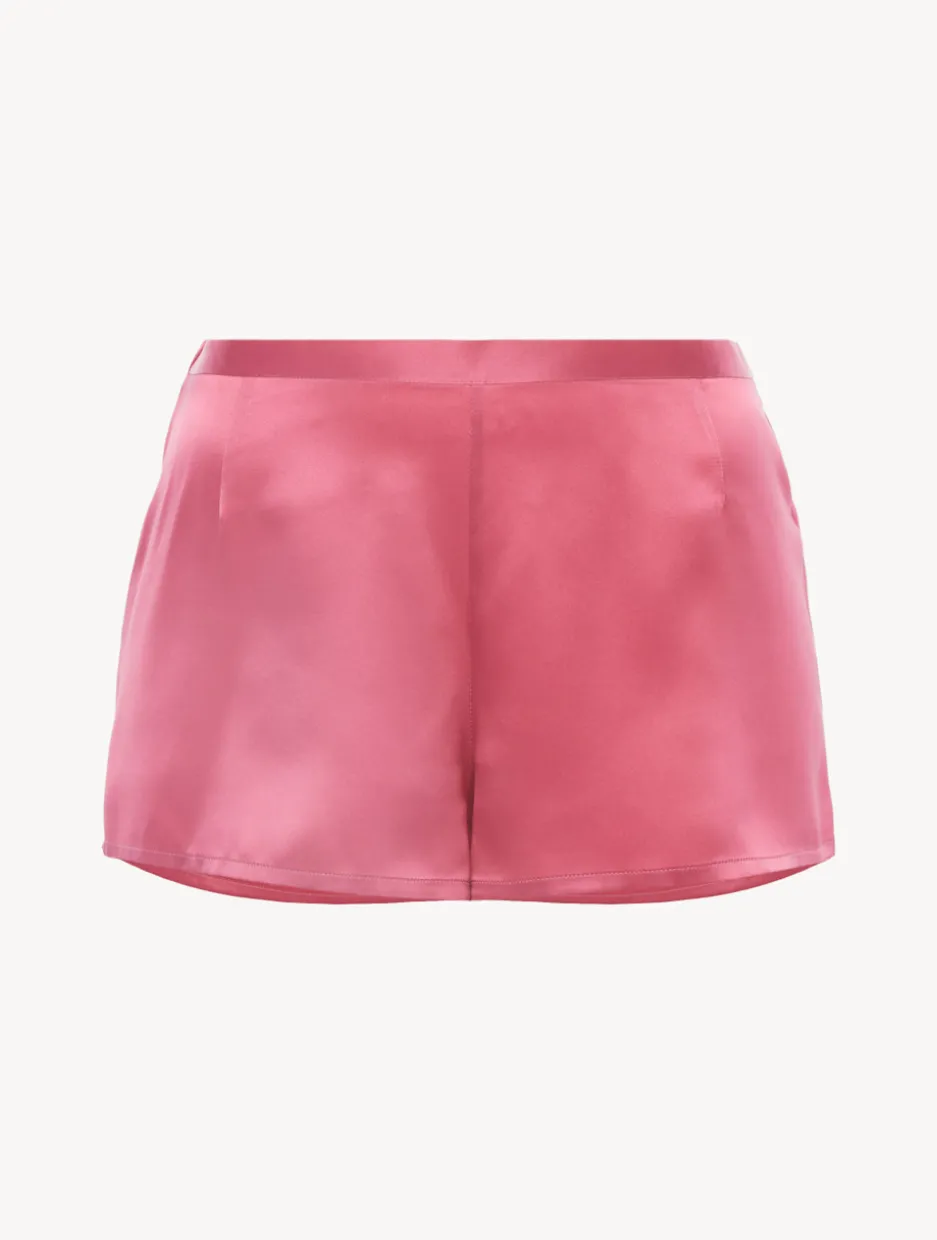 Silk Shorts In Wild Orchid