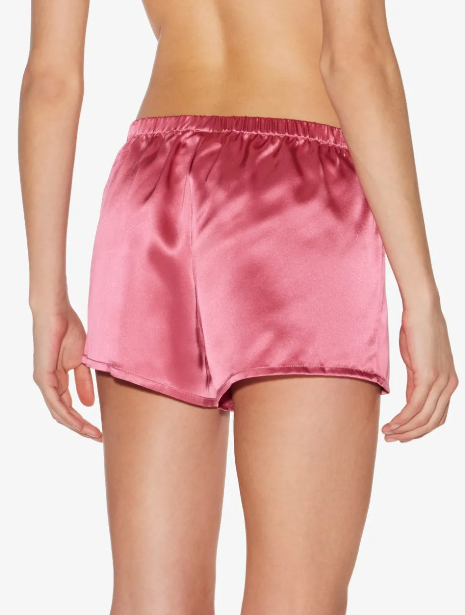 Silk Shorts In Wild Orchid