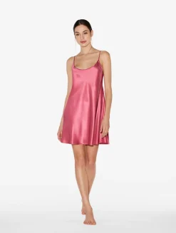 Silk Slip Dress In Wild Orchid