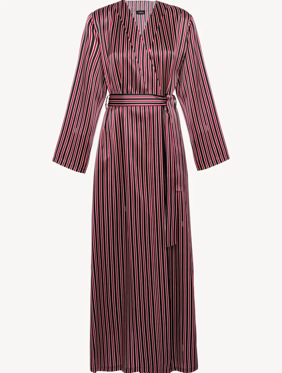 Silk Striped Long Robe