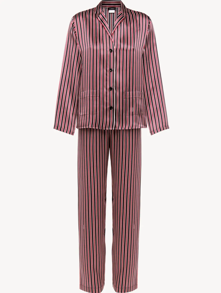 Silk Striped Pajama Set