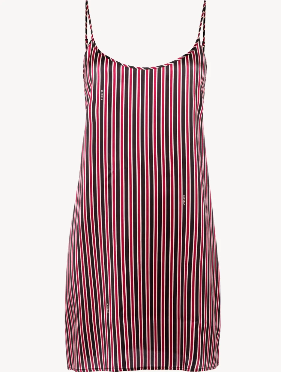 Silk Striped Short Slip