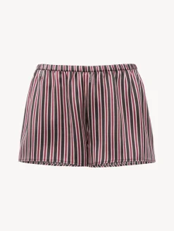 Silk Striped Sleep Shorts
