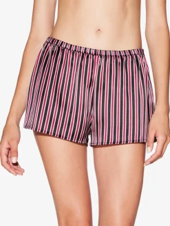 Silk Striped Sleep Shorts