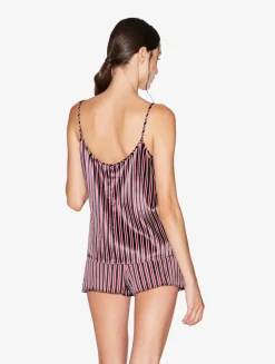 Silk Striped Sleep Shorts