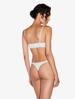Thong In Lys With Embroidered Tulle