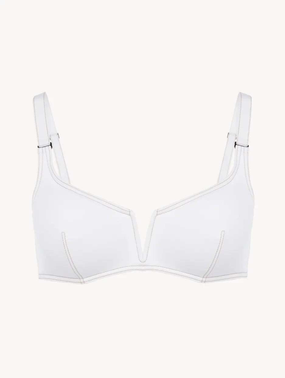 Triangle Bikini Top In White