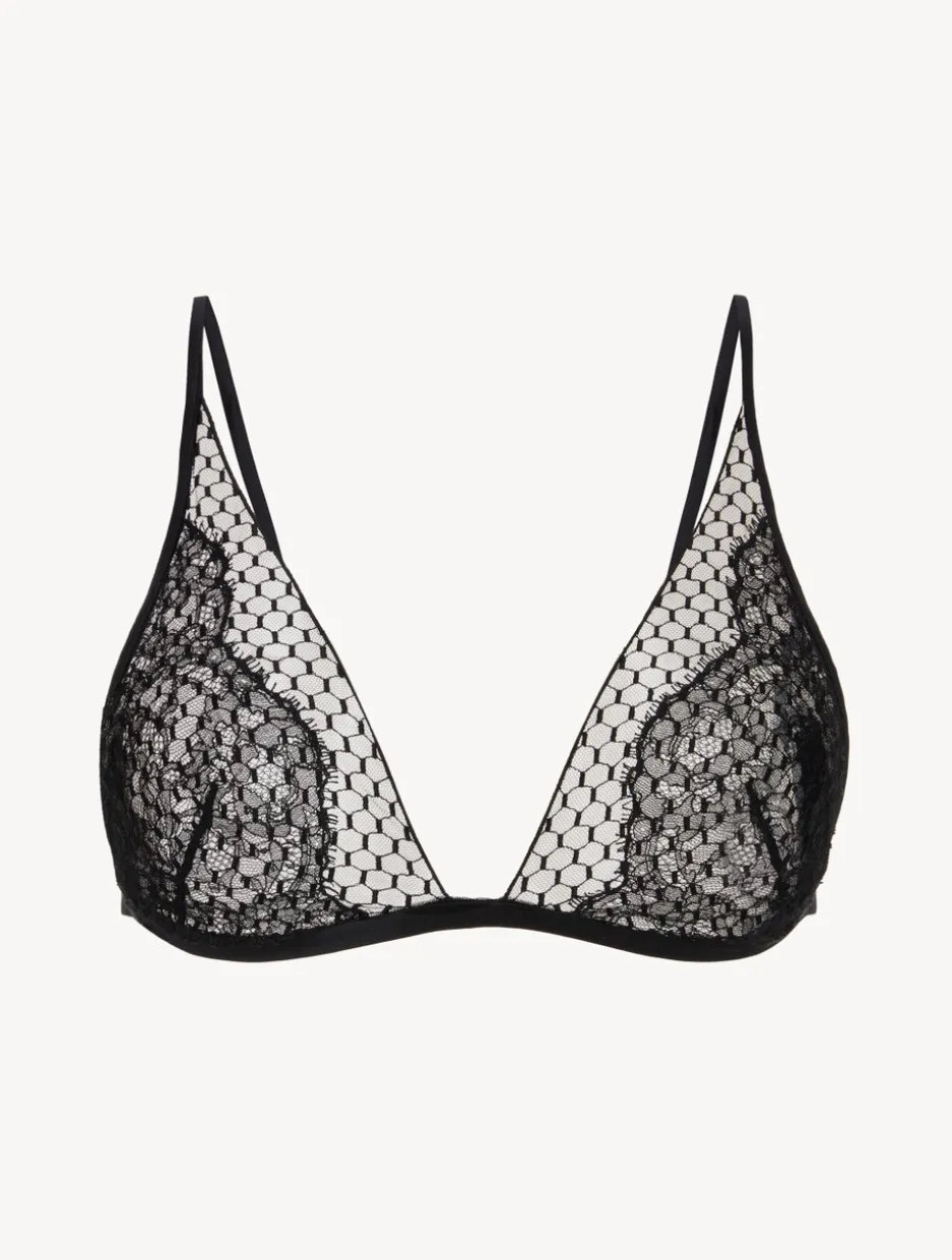 Triangle Bra With Leavers Lace