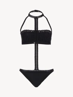 Trikini In Black With Soutache