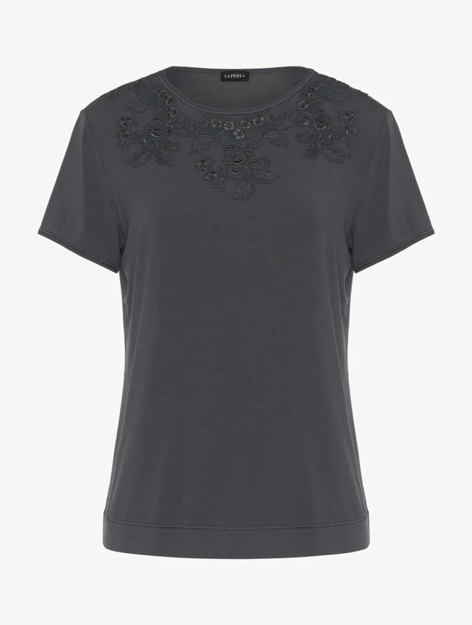 T-shirt In Charcoal Grey
