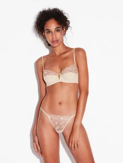 Underwired Bra In Halo And Ivory Nude With Embroidered Tulle