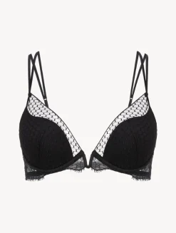 Underwired Push-Up Bra With Leavers Lace