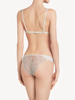 White Brazilian Brief With Chantilly Lace