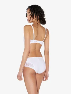 White Cotton Mid-rise Briefs