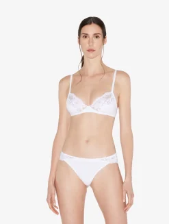 White Cotton Non-wired Bra