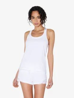 White Cotton Sleep Shorts