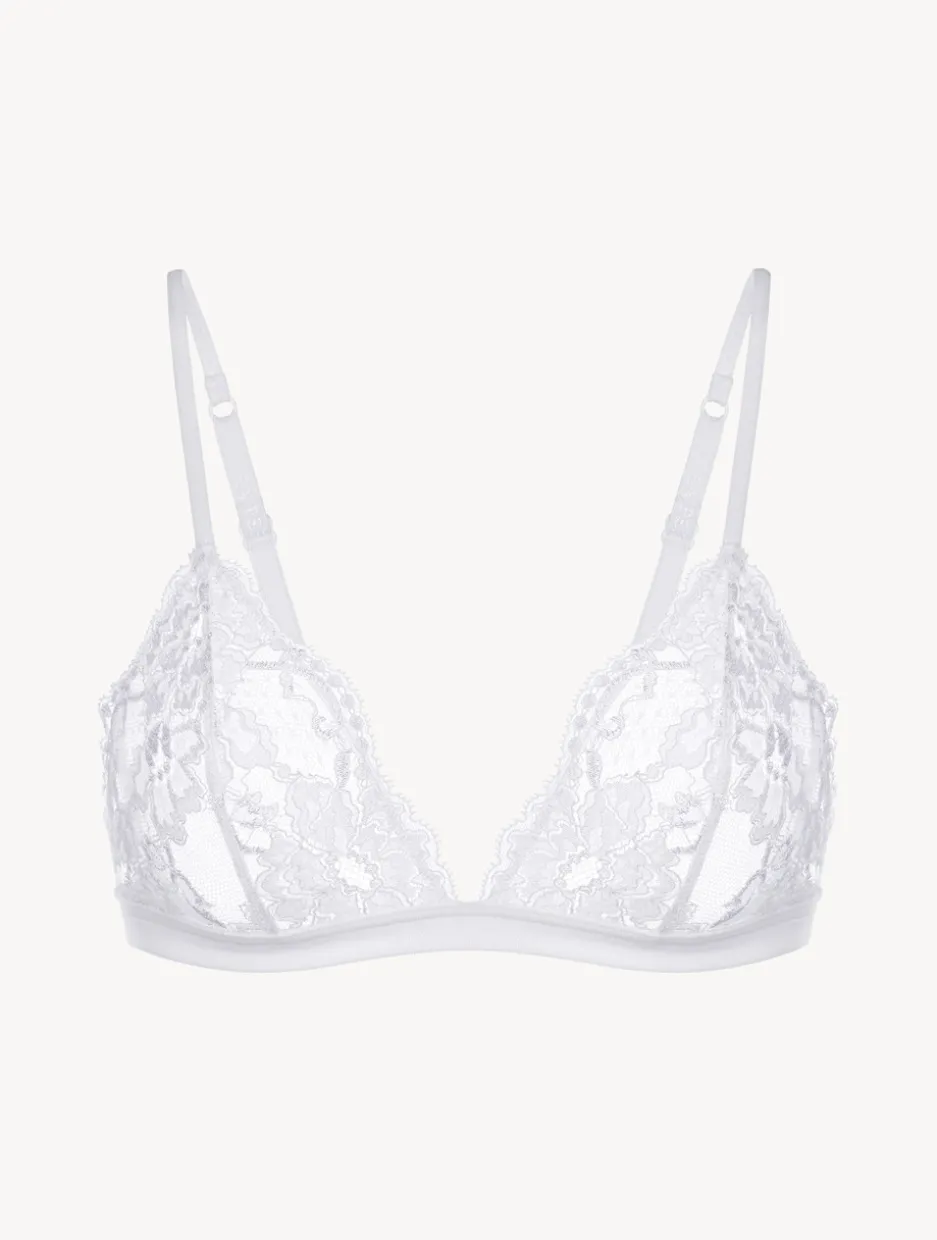 White Lace Triangle Bra