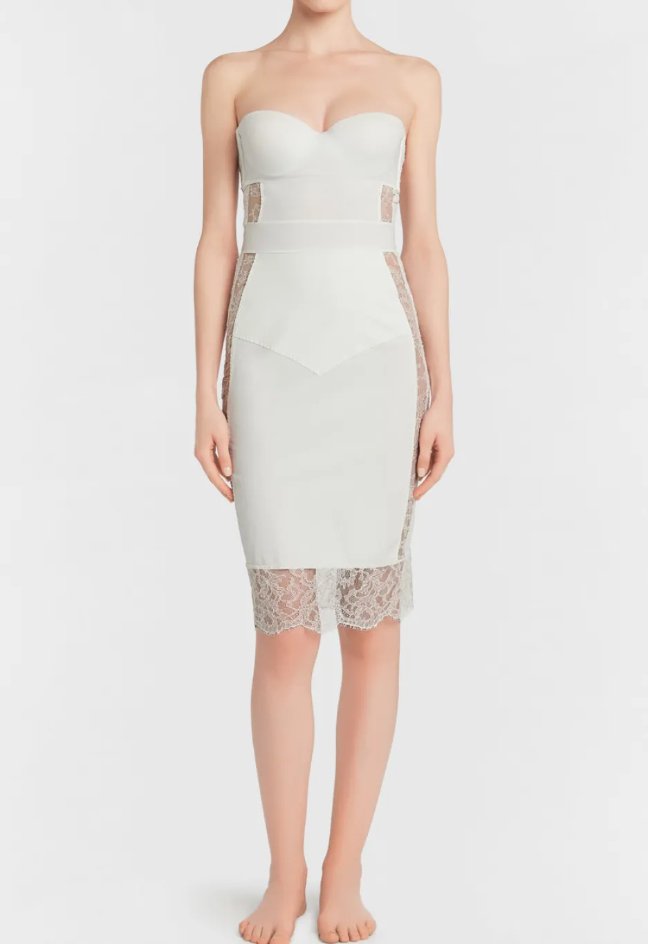 White Padded Underwired Dress