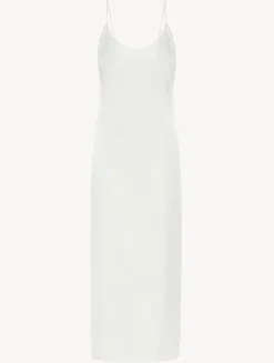White Silk Long Slip