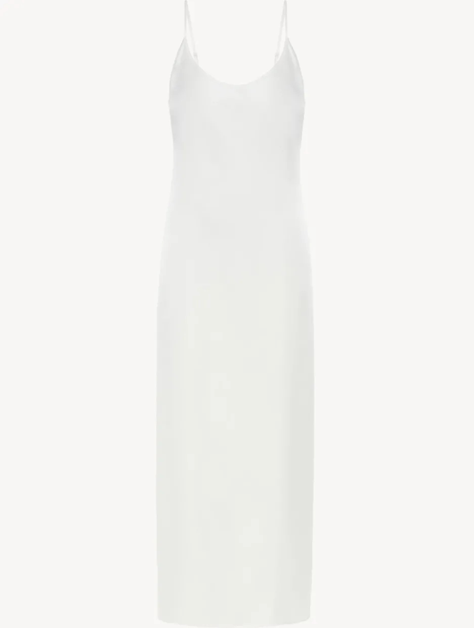 White Silk Long Slip
