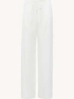 White Silk Trousers