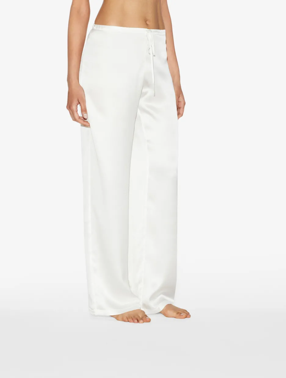White Silk Trousers