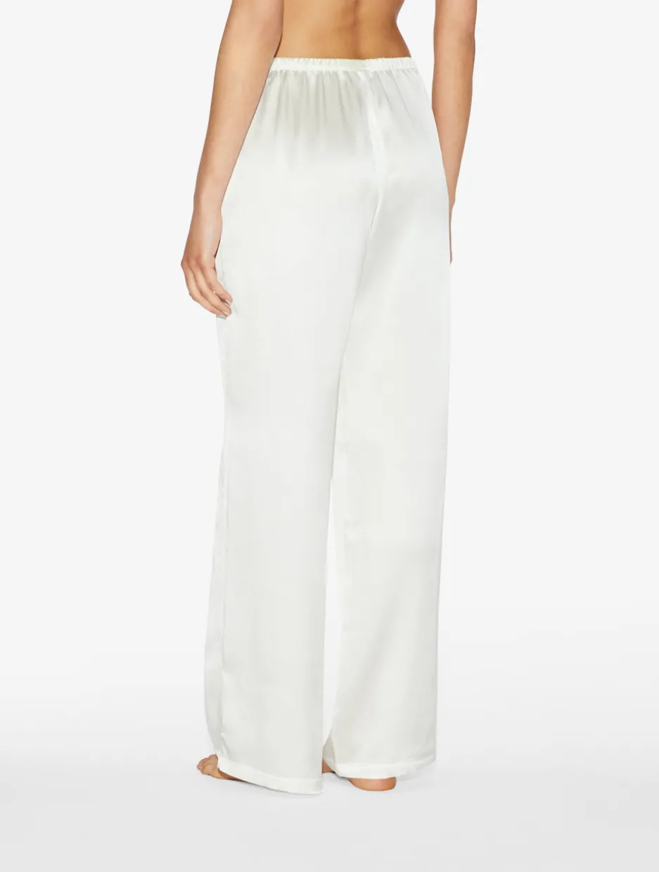 White Silk Trousers